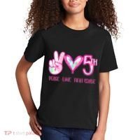 Peace Love Fifth-Grade Funny Cute Kids T-Shirt thumb 2