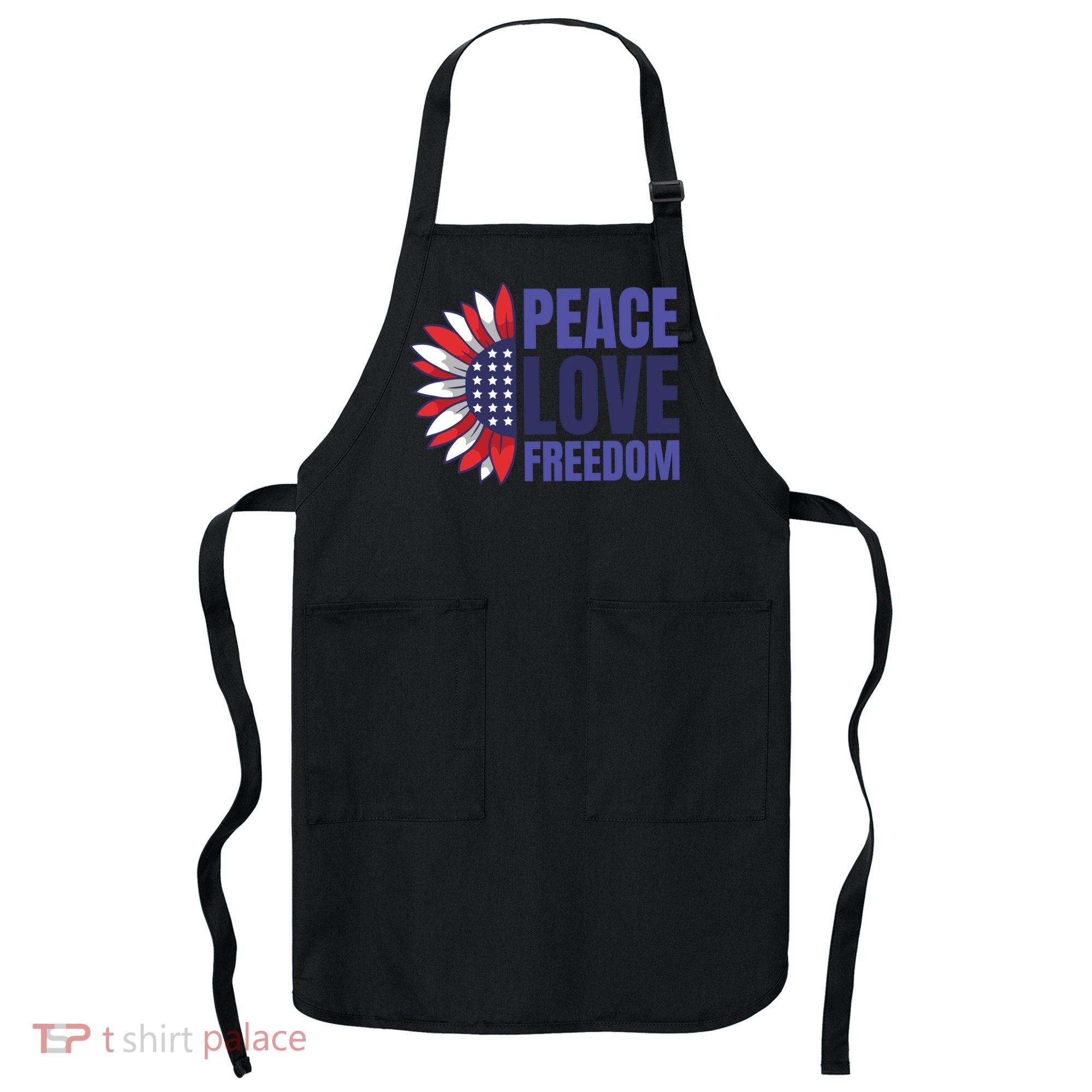 Peace Love Freedom Apron