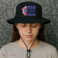 Peace Love Freedom Bucket Hat thumb 3