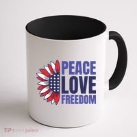 Peace Love Freedom Coffee Mug thumb 1