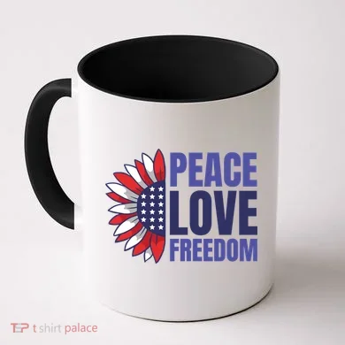 Peace Love Freedom Coffee Mug