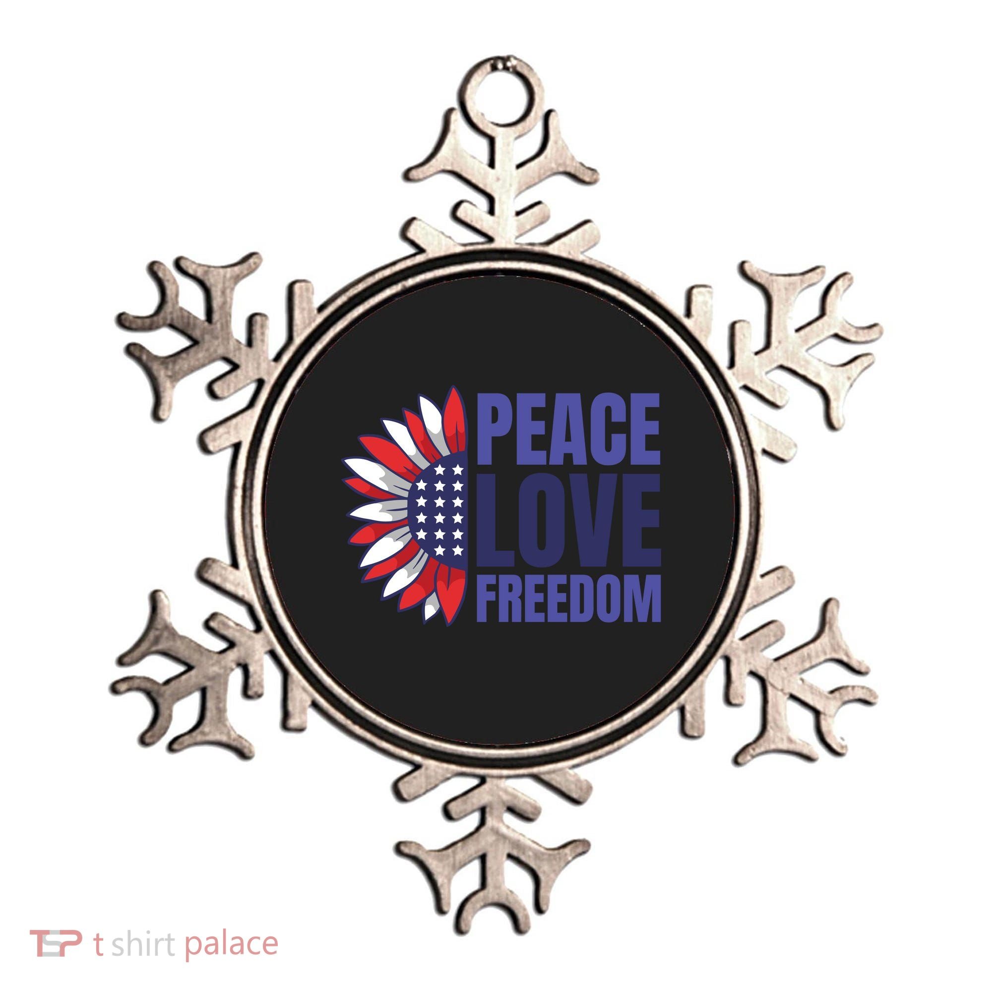 Peace Love Freedom Ornament