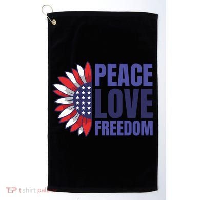 Peace Love Freedom Golf Towel