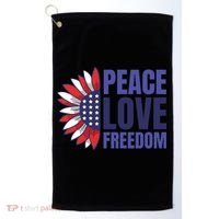 Peace Love Freedom Golf Towel thumb 0