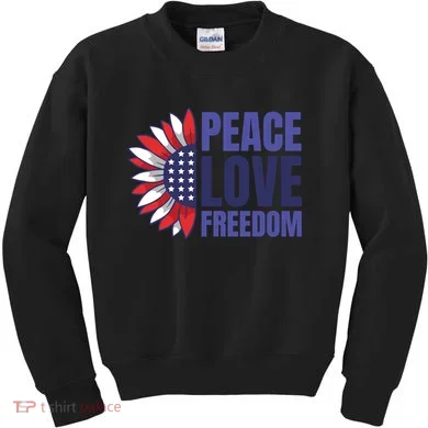 Peace Love Freedom Kids Sweatshirt