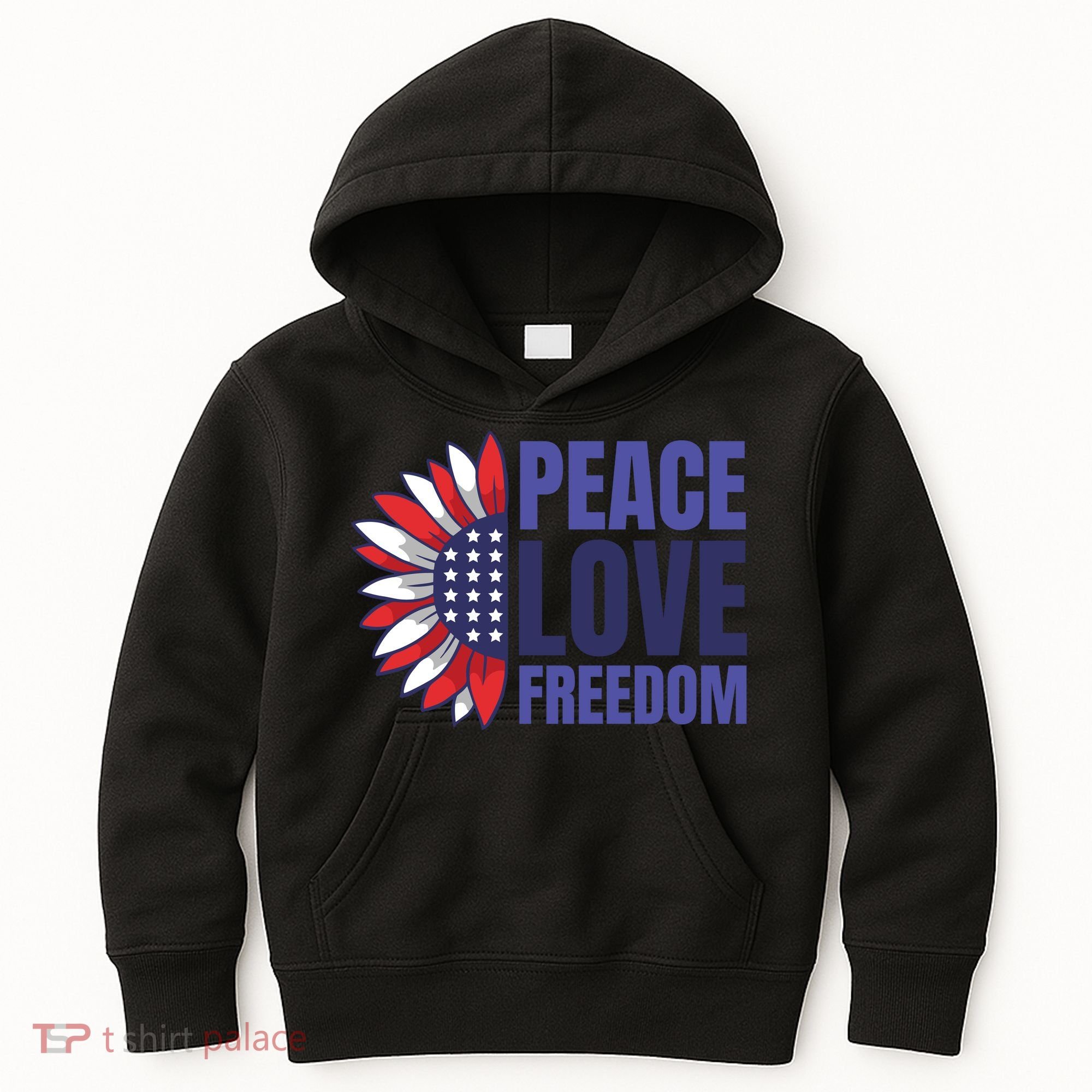 Peace Love Freedom Kids Hoodie
