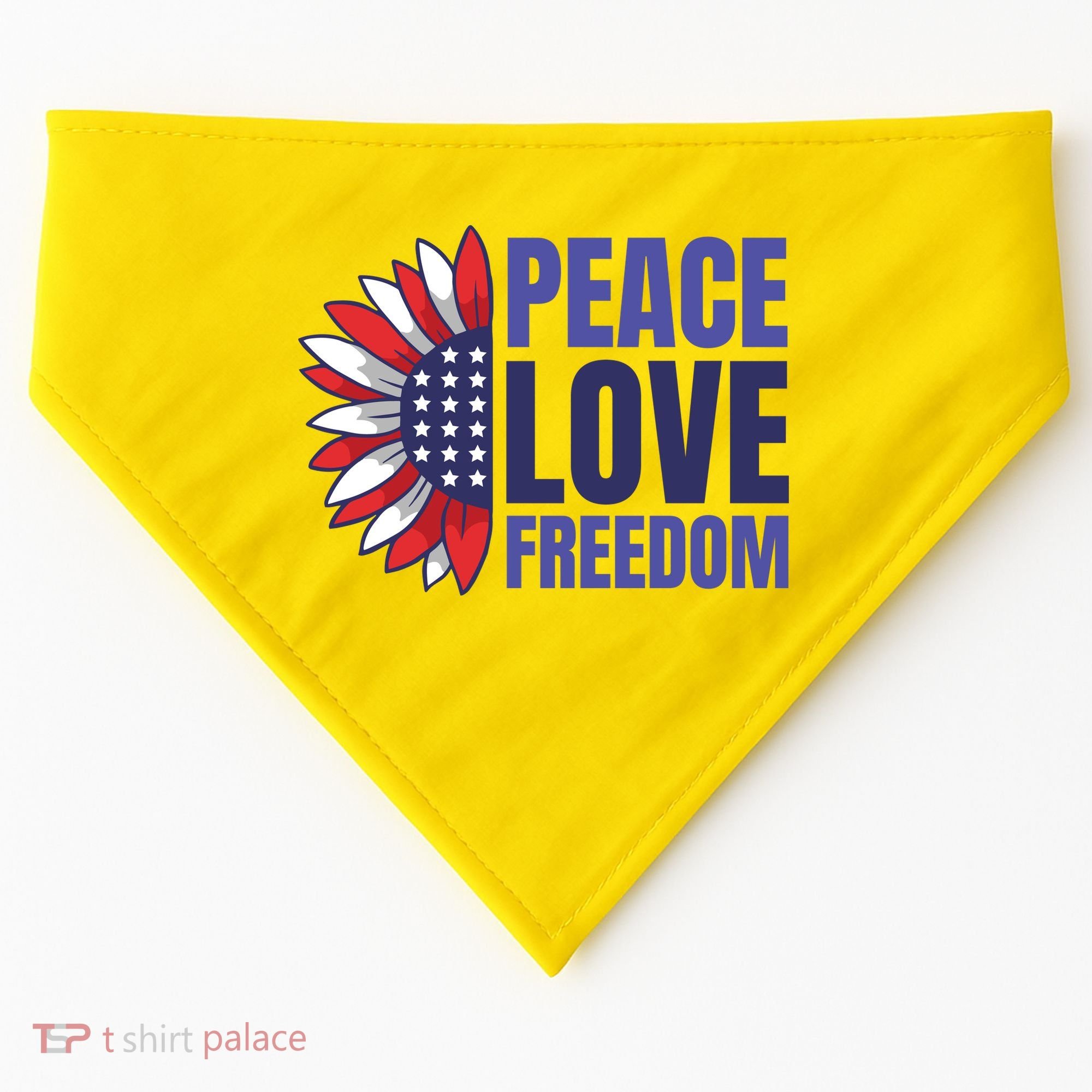 Peace Love Freedom USA-Made Doggie Bandana