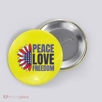 Peace Love Freedom Button thumb 0