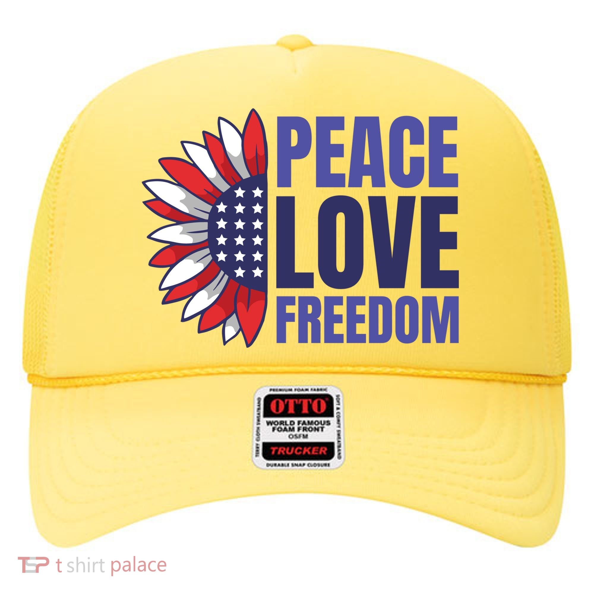Peace Love Freedom Hat