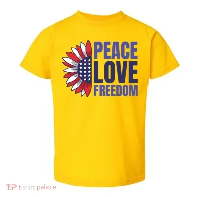 Peace Love Freedom Toddler T-Shirt