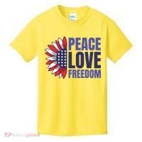 Peace Love Freedom Kids T-Shirt thumb 0