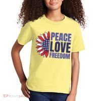 Peace Love Freedom Kids T-Shirt thumb 2