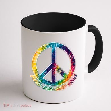 Peace Love Good Vibes Coffee Mug back