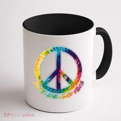 Peace Love Good Vibes Coffee Mug back
