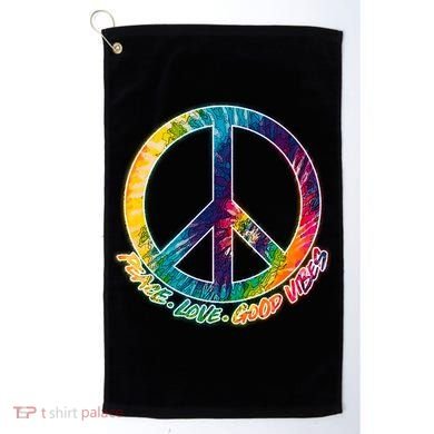 Peace Love Good Vibes Golf Towel