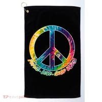 Peace Love Good Vibes Golf Towel thumb 0