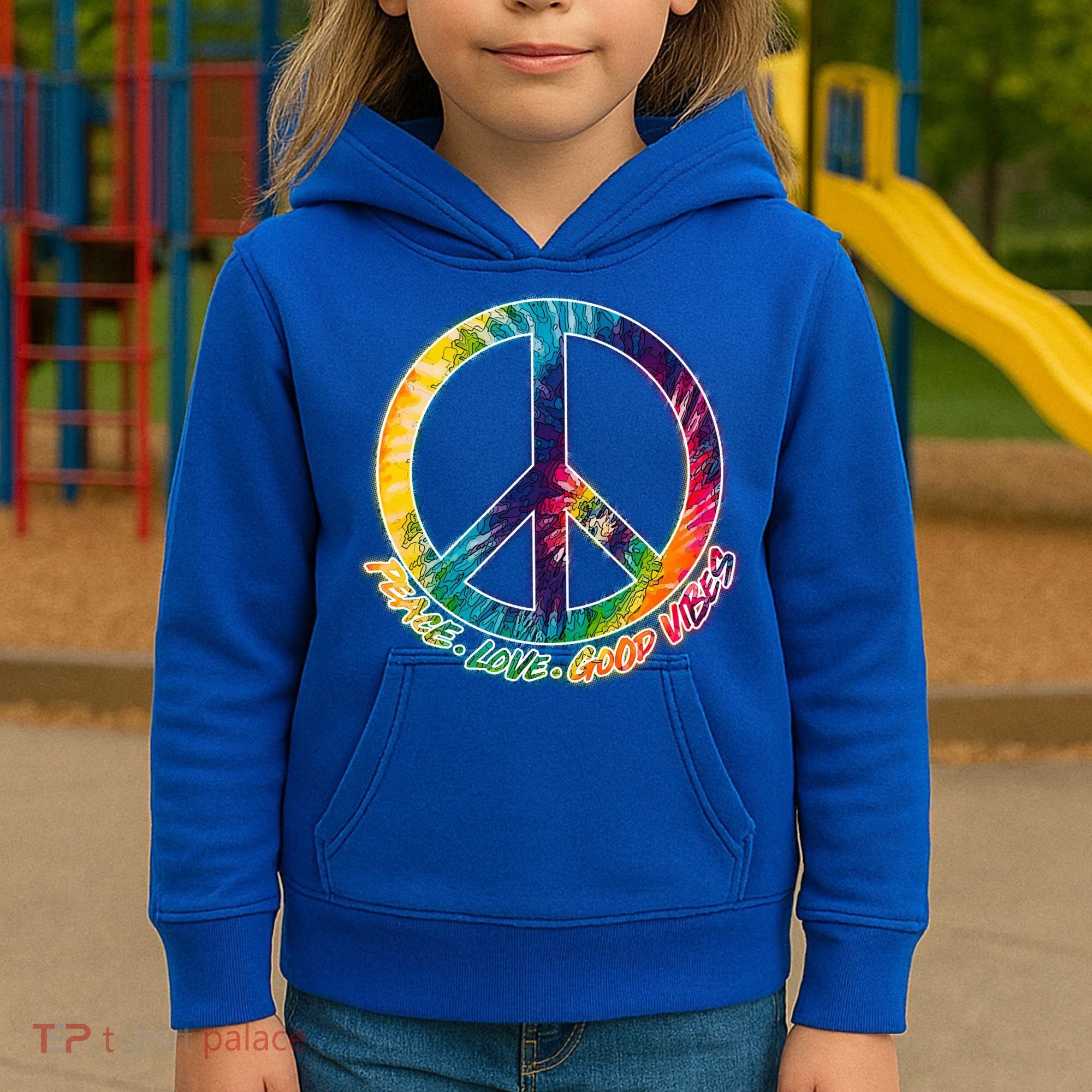 Peace Love Good Vibes Kids Hoodie