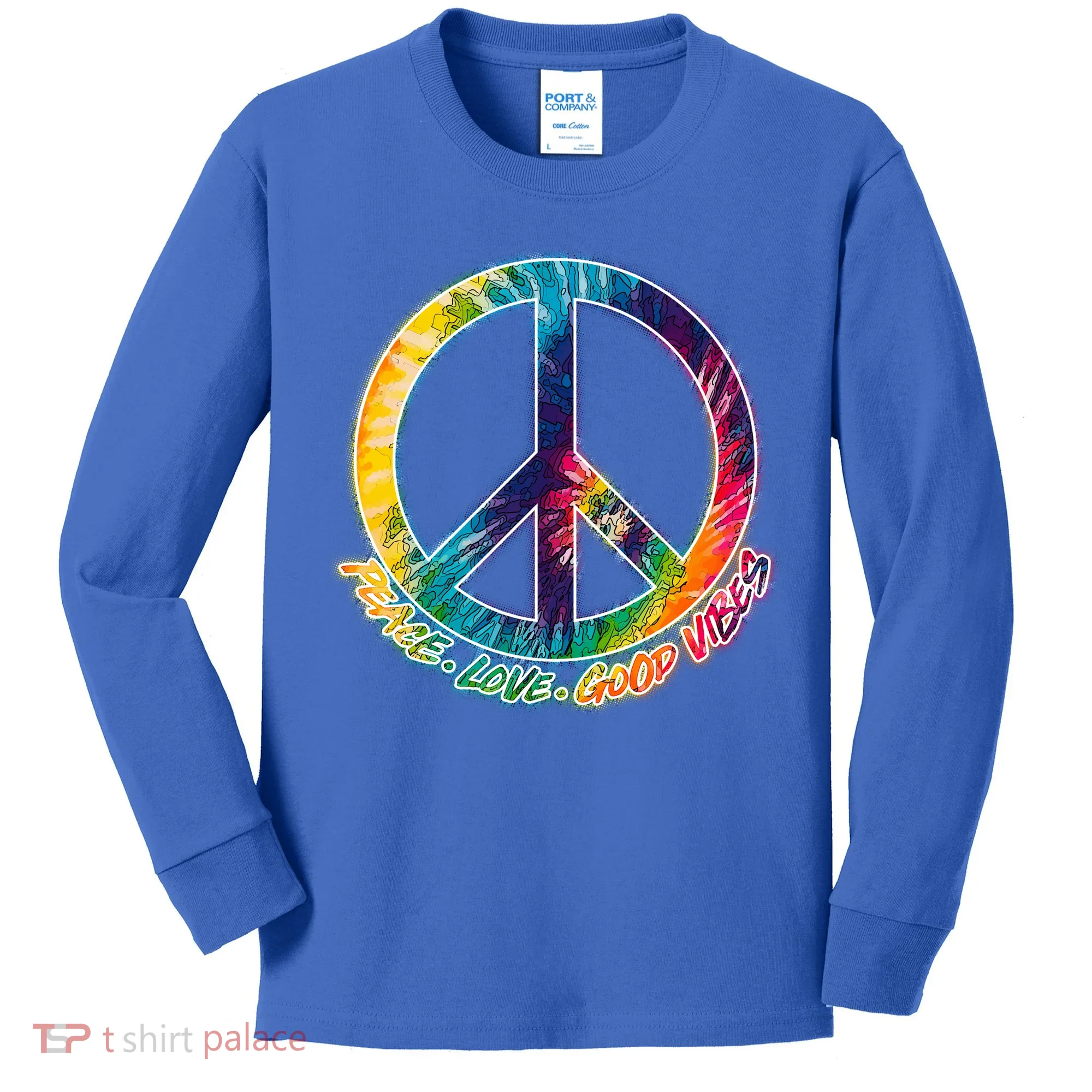 Peace Love Good Vibes Kids Long Sleeve Shirt