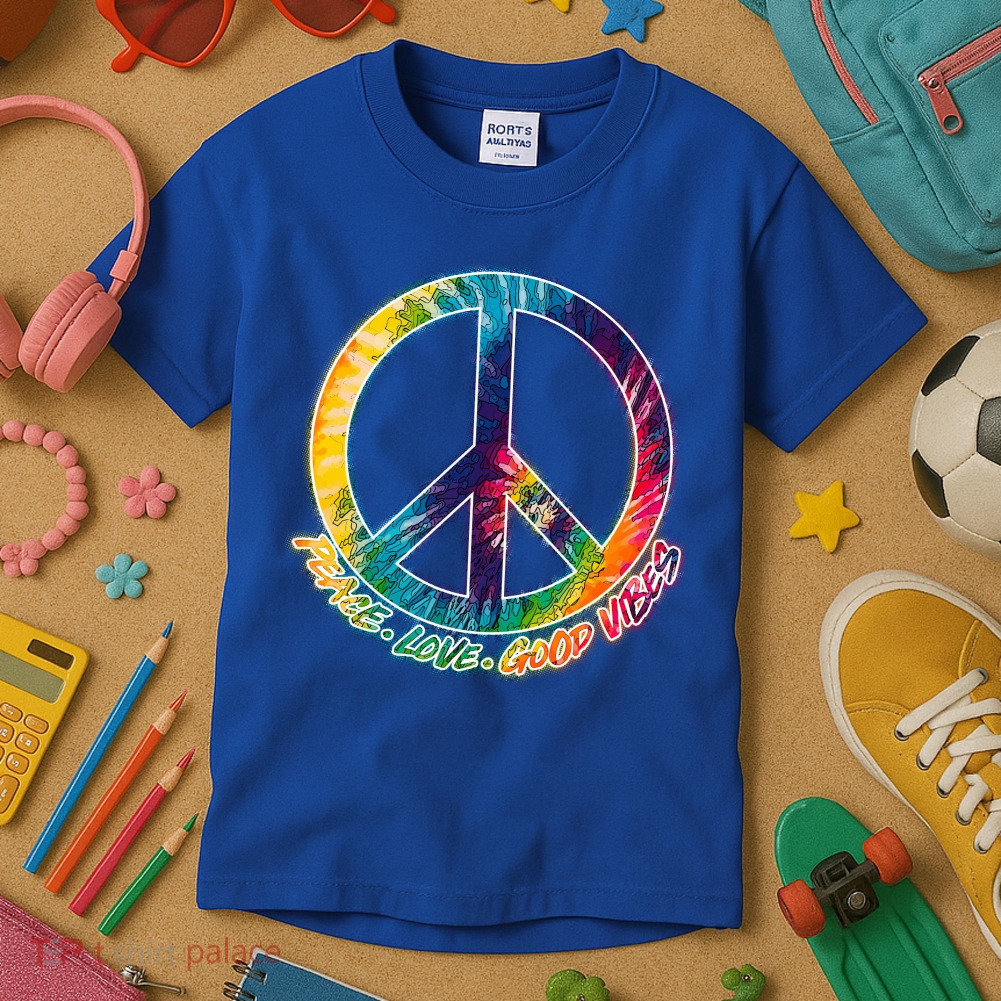 Peace Love Good Vibes Kids T-Shirt