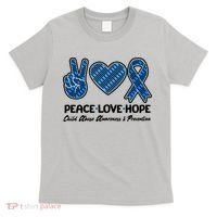 Peace Love Hope Child Abuse Awareness and Prevention T-Shirt thumb 0