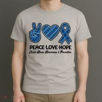 Peace Love Hope Child Abuse Awareness and Prevention T-Shirt thumb 3