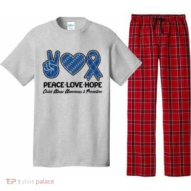 Peace Love Hope Child Abuse Awareness and Prevention Pajama Set