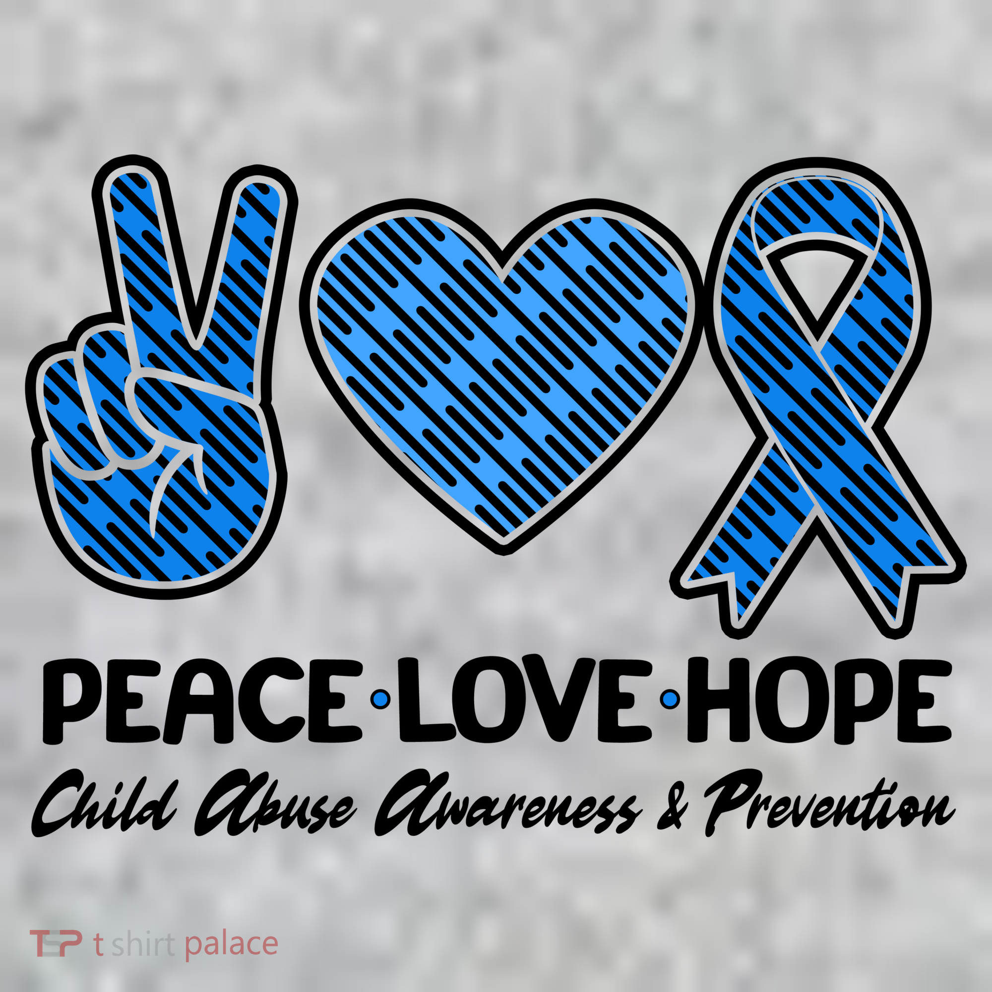 Peace Love Hope Child Abuse Awareness and Prevention Toddler T-Shirt