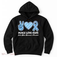 Peace Love Hope Child Abuse Awareness and Prevention Hoodie thumb 0