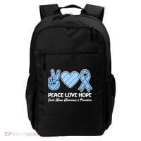 Peace Love Hope Child Abuse Awareness and Prevention Backpack thumb 0