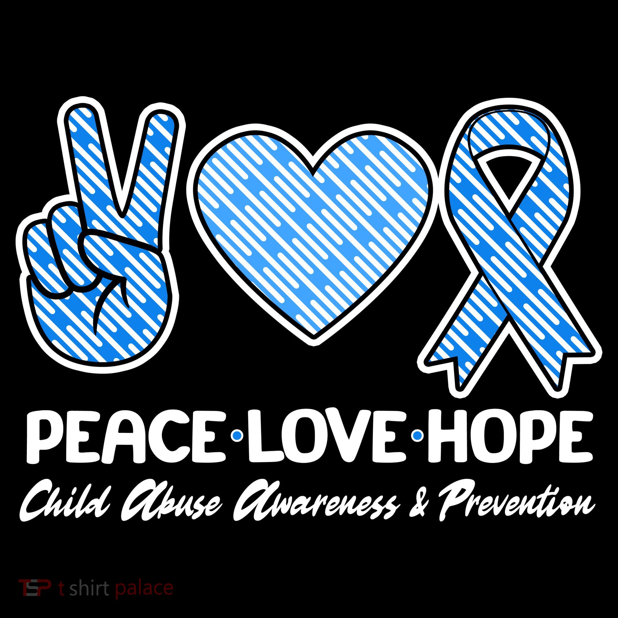 Peace Love Hope Child Abuse Awareness and Prevention Coaster
