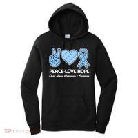 Peace Love Hope Child Abuse Awareness and Prevention Women's Hoodie thumb 0