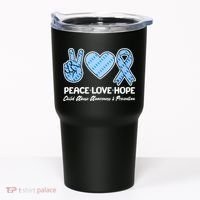Peace Love Hope Child Abuse Awareness and Prevention Tumbler thumb 0