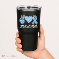 Peace Love Hope Child Abuse Awareness and Prevention Tumbler thumb 2