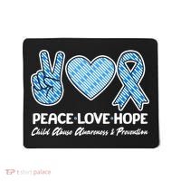 Peace Love Hope Child Abuse Awareness and Prevention Mousepad thumb 0