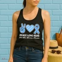 Peace Love Hope Child Abuse Awareness and Prevention Women's Tank Top thumb 2