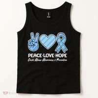 Peace Love Hope Child Abuse Awareness and Prevention Tank Top thumb 2