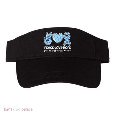 Peace Love Hope Child Abuse Awareness and Prevention Visor