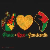 Peace Love Juneteenth June 19 1865 Hoodie thumb 2