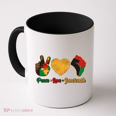 Peace Love Juneteenth June 19 1865 Coffee Mug