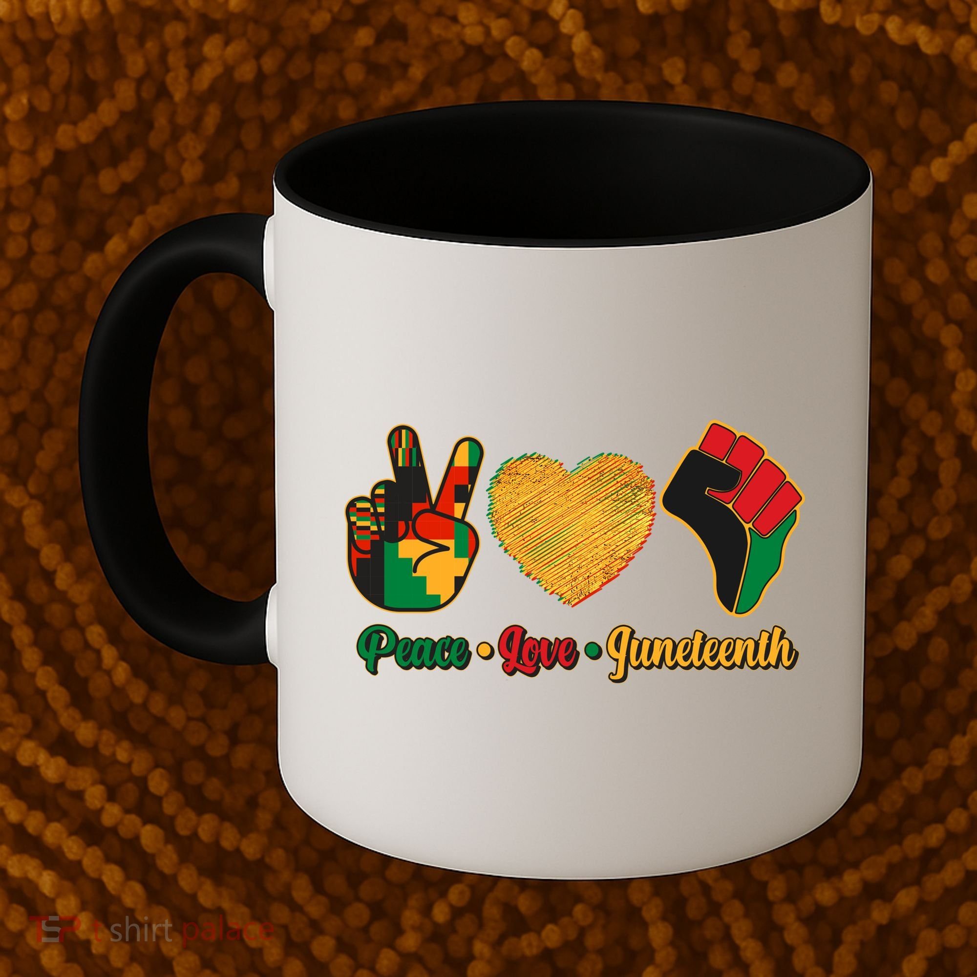 Peace Love Juneteenth June 19 1865 Coffee Mug
