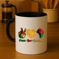 Peace Love Juneteenth June 19 1865 Coffee Mug thumb 4