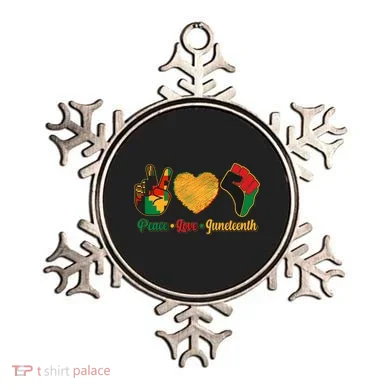 Peace Love Juneteenth June 19 1865 Ornament