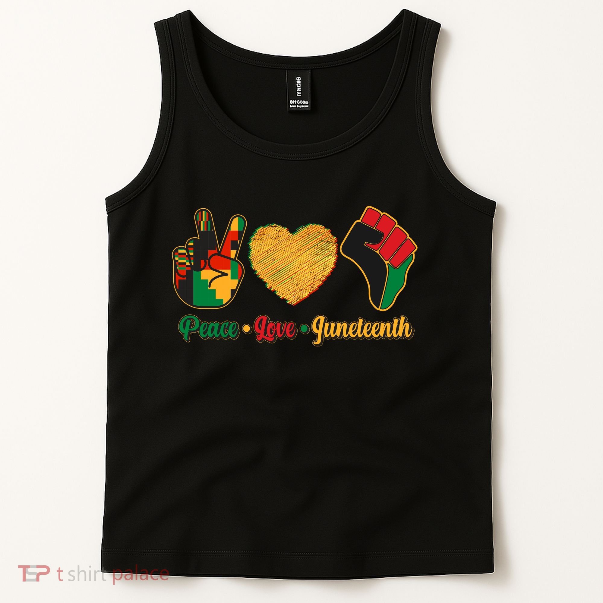 Peace Love Juneteenth June 19 1865 Tank Top