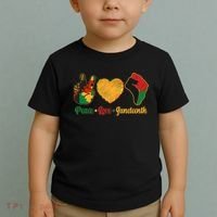 Peace Love Juneteenth June 19 1865 Toddler T-Shirt thumb 2