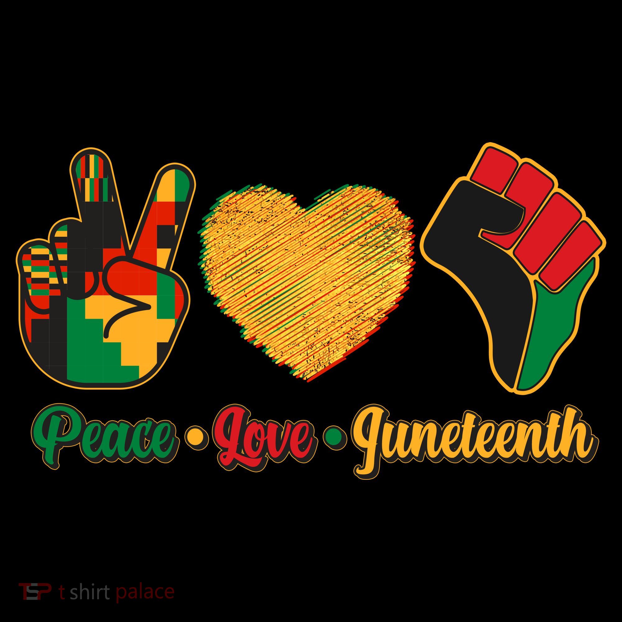 Peace Love Juneteenth June 19 1865 Women's Long Sleeve Shirt