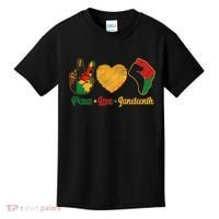 Peace Love Juneteenth June 19 1865 Kids T-Shirt thumb 0