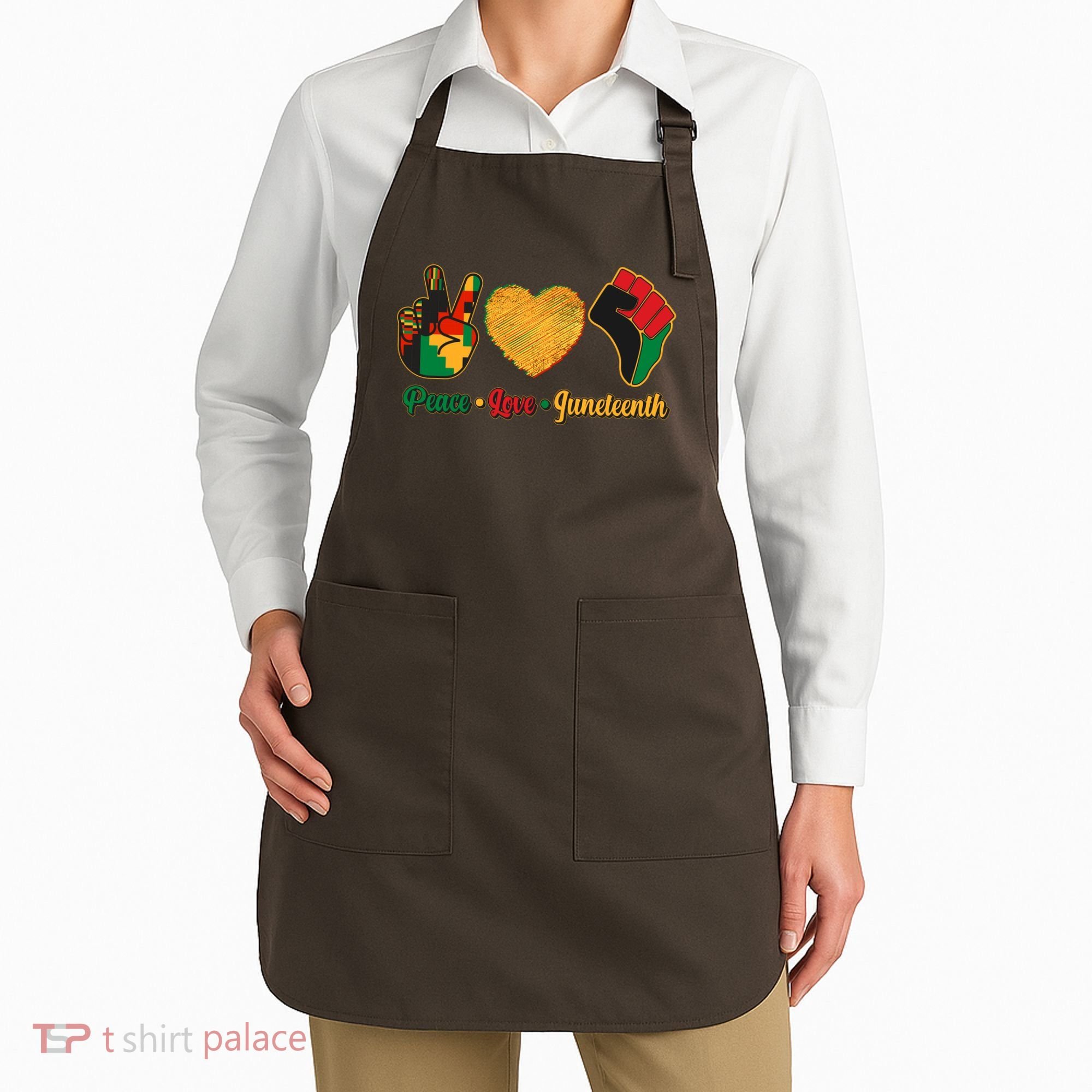 Peace Love Juneteenth June 19 1865 Apron
