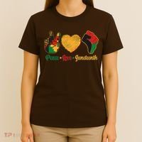 Peace Love Juneteenth June 19 1865 T-Shirt thumb 4