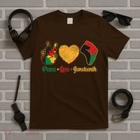 Peace Love Juneteenth June 19 1865 T-Shirt thumb 5