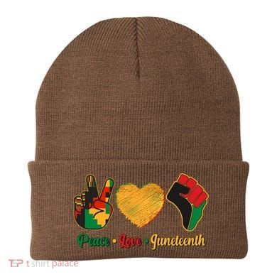 Peace Love Juneteenth June 19 1865 Beanie